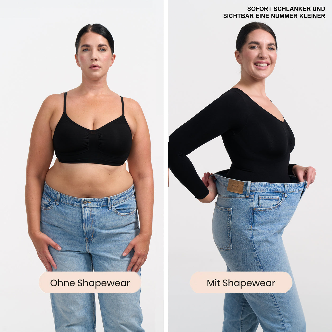 Bodysuit Sculpting Shapewear Longsleeve mit String - Mid Season